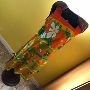 🌈Vintage Shift Dress Groovy 60s Flower Print✌🏼🌈
